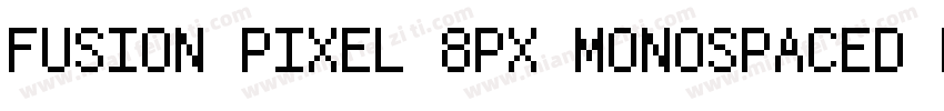 FUSION PIXEL 8PX MONOSPACED LA字体转换